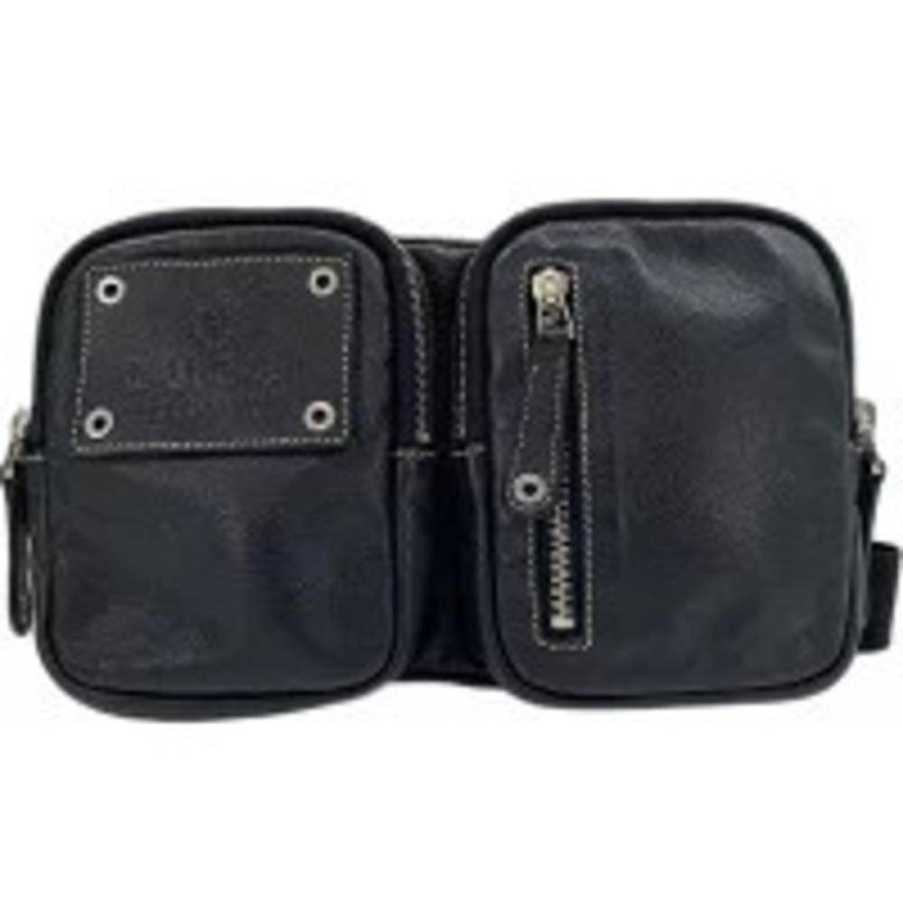 Gucci Waist Belt Crossbody Bag Leather Black